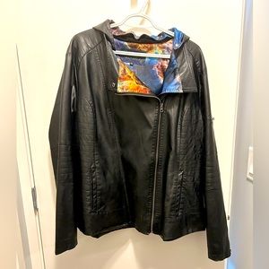 ThinkGeek Galaxy Vegan Leather Moto Jacket